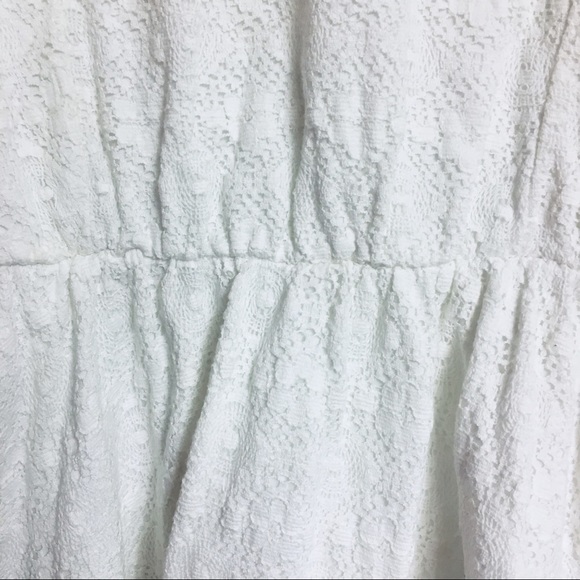 FRENCHI White Crochet Skater Dress NWOT (Medium) - Picture 5 of 6